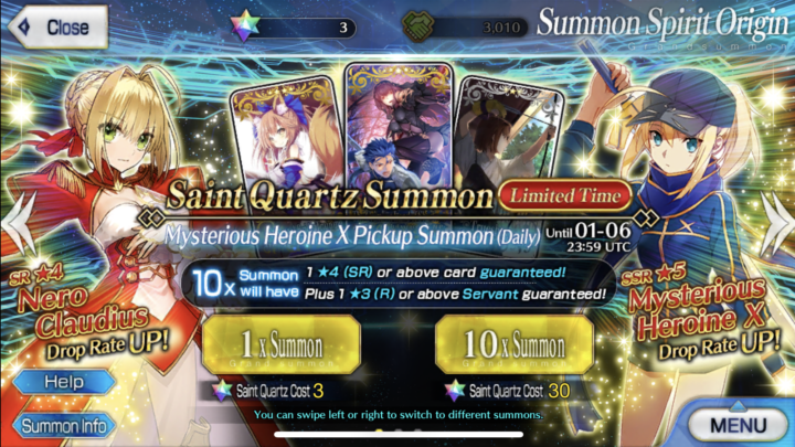 Fate/Grand Order Purchase odds